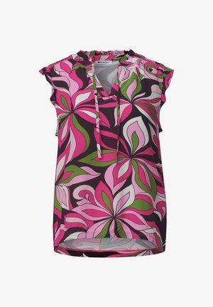 Street One, TOP WITH STRUKTURMIX AND CROCHET-DETAILS - Top - magenta dream