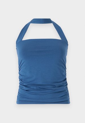 Abercrombie & Fitch BARE HALTER PORTRAIT - Viršus - dark blue
