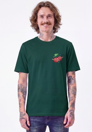 watapparel, CHERRY PLANETS UNISEX - T-shirt print - glazed green