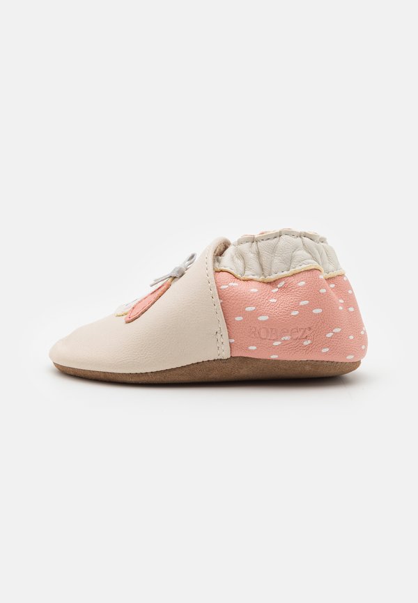 COLORFULL DOG – Geschenk zur Geburt – beige clair rose