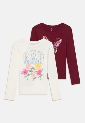 VALUE GRAPHIC 2 PACK GIRLS - Maglietta a manica lunga - bordeaux/off-white