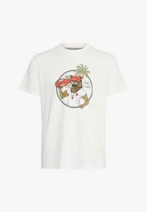 Blend, BHJERRON - T-shirt print - white bear