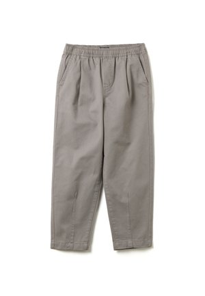 Graue, elastische Hosen mit seitlichen Taschen, taillierter Beinform und dezenten Falten. Hergestellt aus weichem, strapazierfähigem Stoff.
