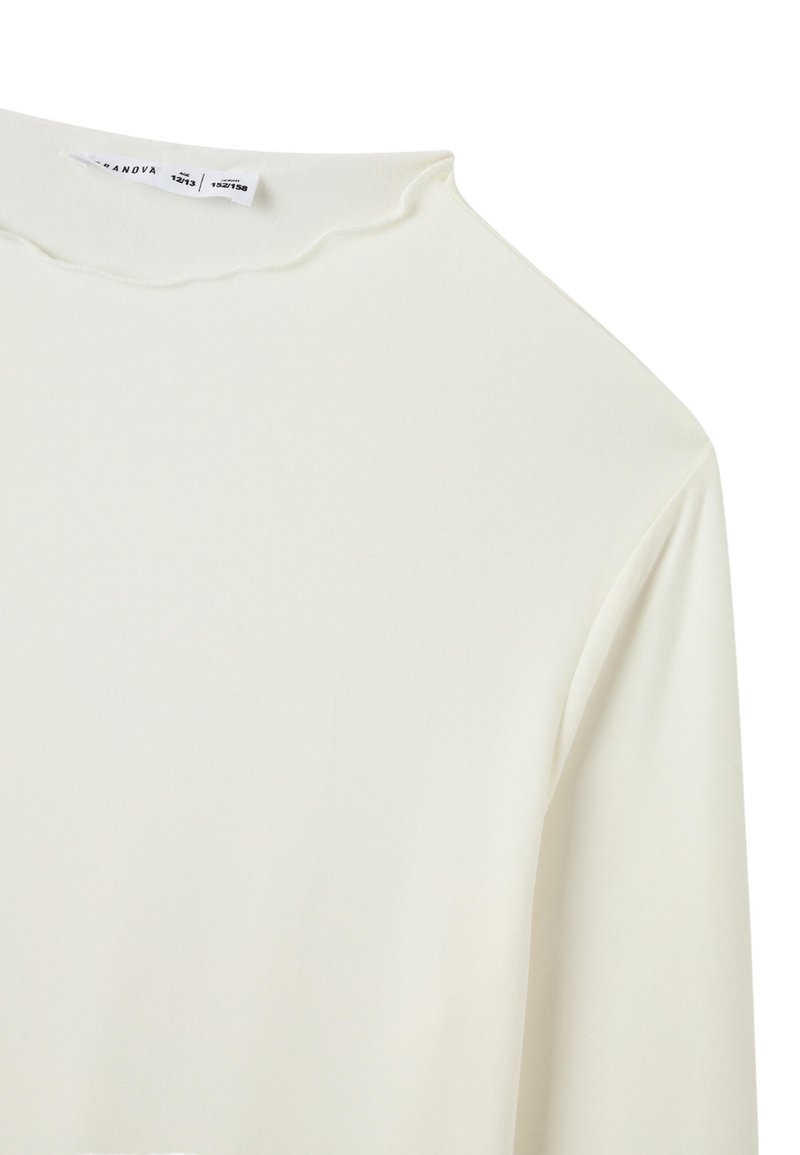 Terranova A TINTA UNITA Maglietta a manica lunga bianco lana