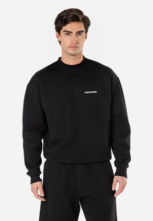 Pegador LOGO OVERSIZED SWEATER - Sweatshirt - washed black/white gum