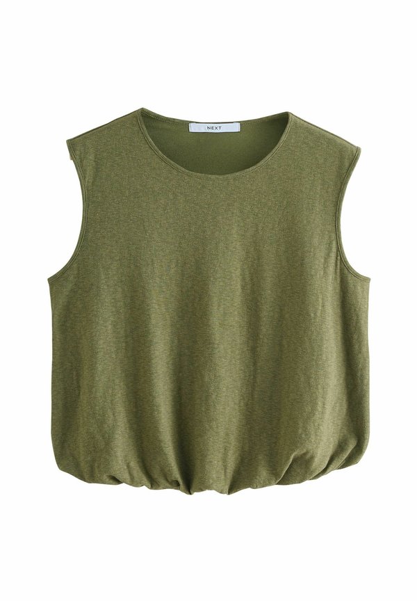 REGULAR FIT - SLUB BUBBLE HEM SLEEVELESS TANK - Top