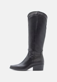 LEATHER - Cowboy/Biker boots - black