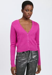 INFLUENCER RHINESTONES - Chaqueta de punto - fuchsia