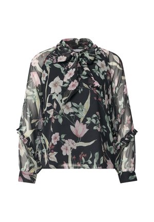 Street One Studio, CHIFFON-BLUSE MIT SCHLEIFENDETAIL - Blouse - inked grey
