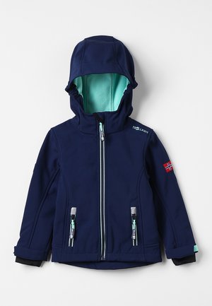 GIRLS TROLLFJORD - Soft shell jacket - navy/mint