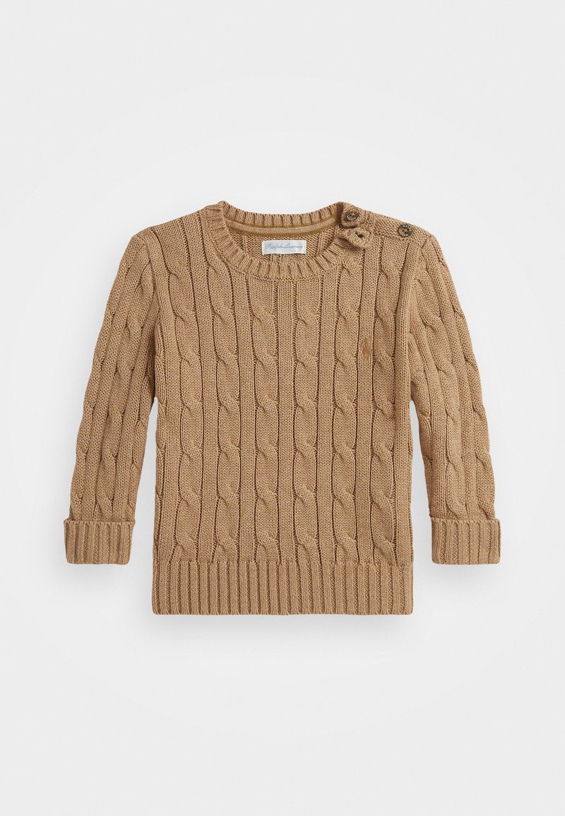 Polo Ralph Lauren CABLE KNIT COTTON JUMPER - Camisola - camel