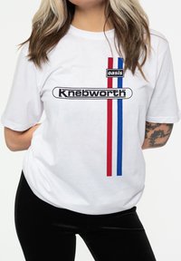 Paradiso Clothing KNEBWORTH VERTICAL STRIPE - Print T-shirt - white
