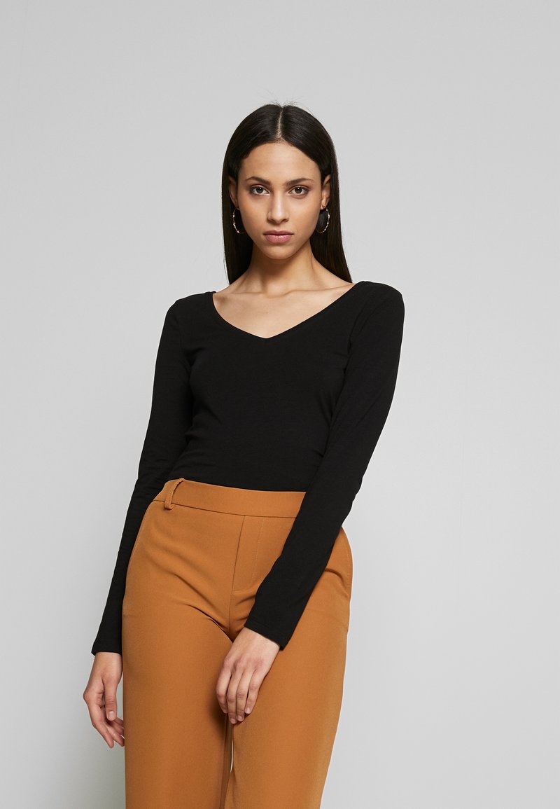 Anna Field Tall - BASIC LONG SLEEVE TOP - Maglietta a manica lunga - black, Ingrandire