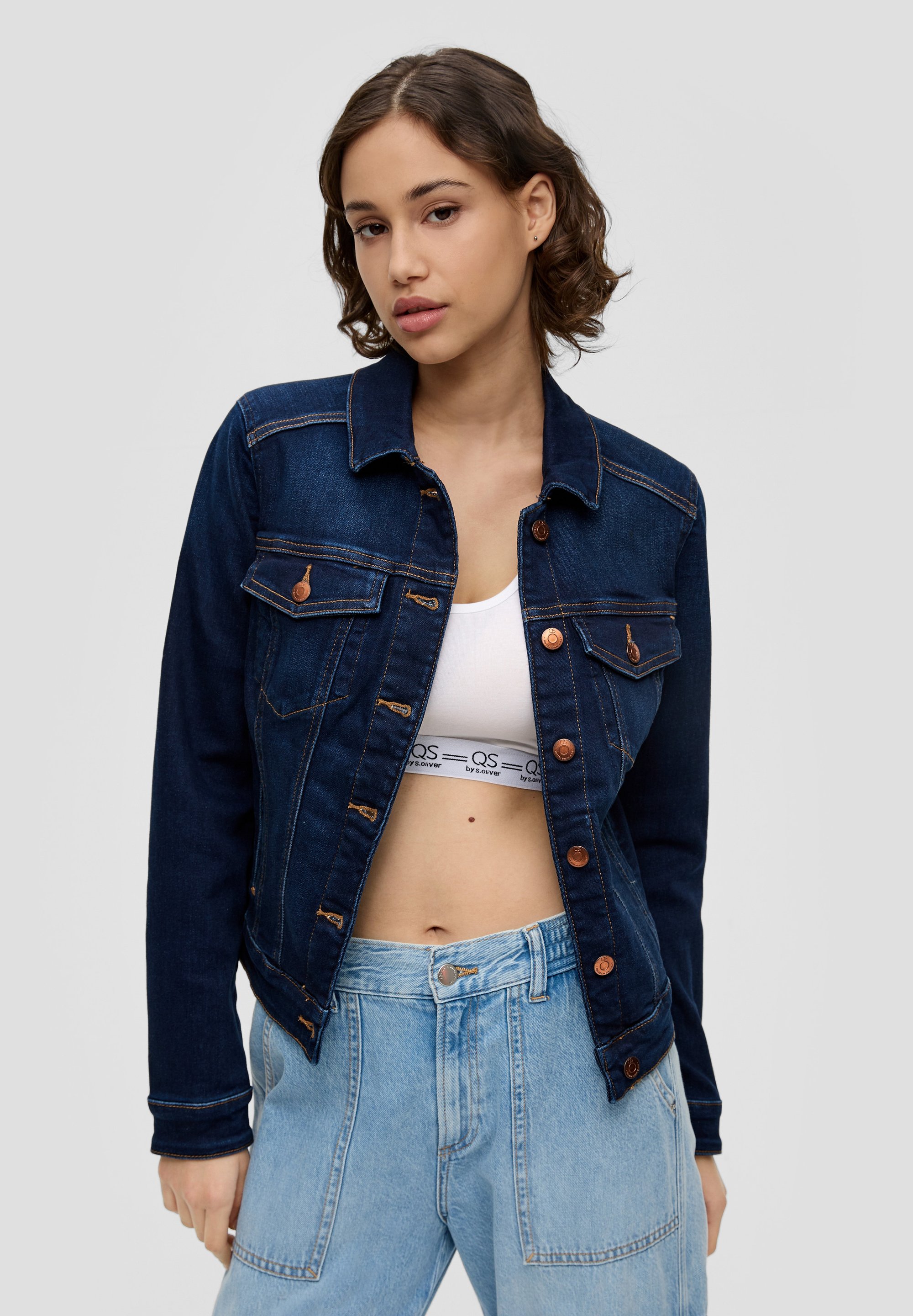 QS Giacca Di Jeans Donna – Classica Giacca Denim – Taglio Donna, Cotone Resistente