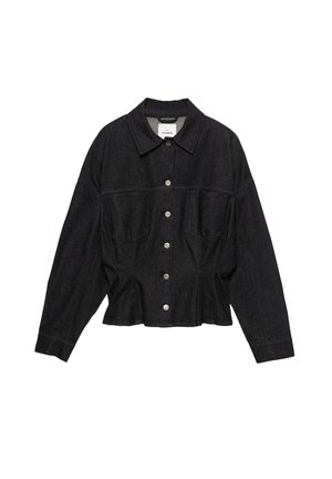 FITTED WITH PLEATS  - Bluza z gumbi - black