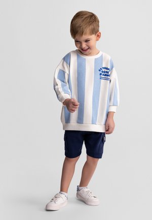 MINOTI, STRIPED SET - Sweatshirt - cream  light blue  navy