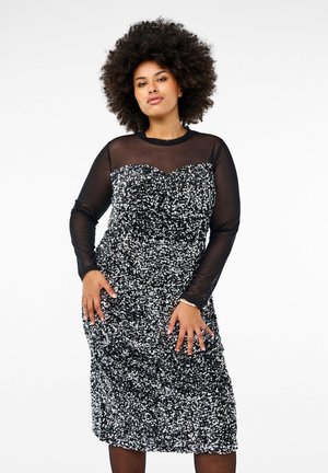 GLITZER MIT PAILLETTEN - Juhlamekko - black w silver