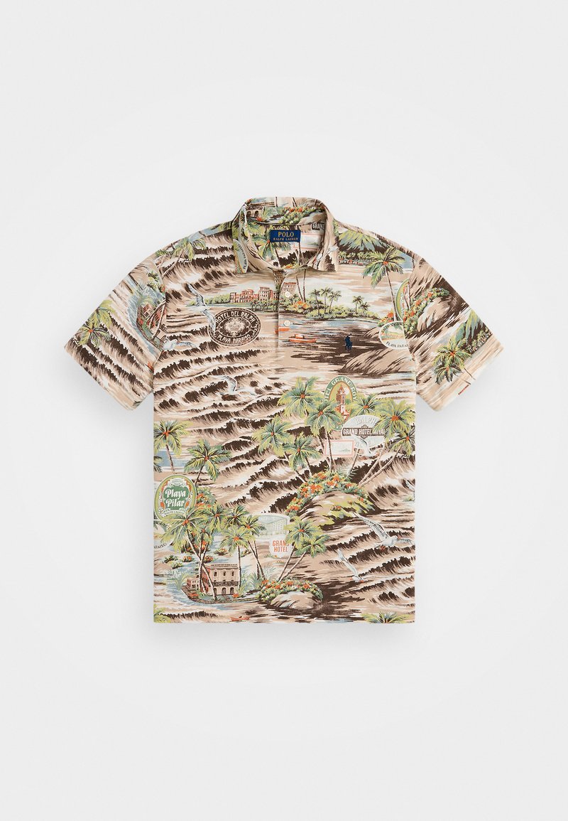 Polo Ralph Lauren CUSTOM SLIM FIT PRINTED MESH POLO SHIRT - Polotričko - playa de havana
