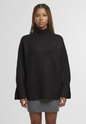 SOFT TOUCH TURTLENECK - Stickad tröja - black