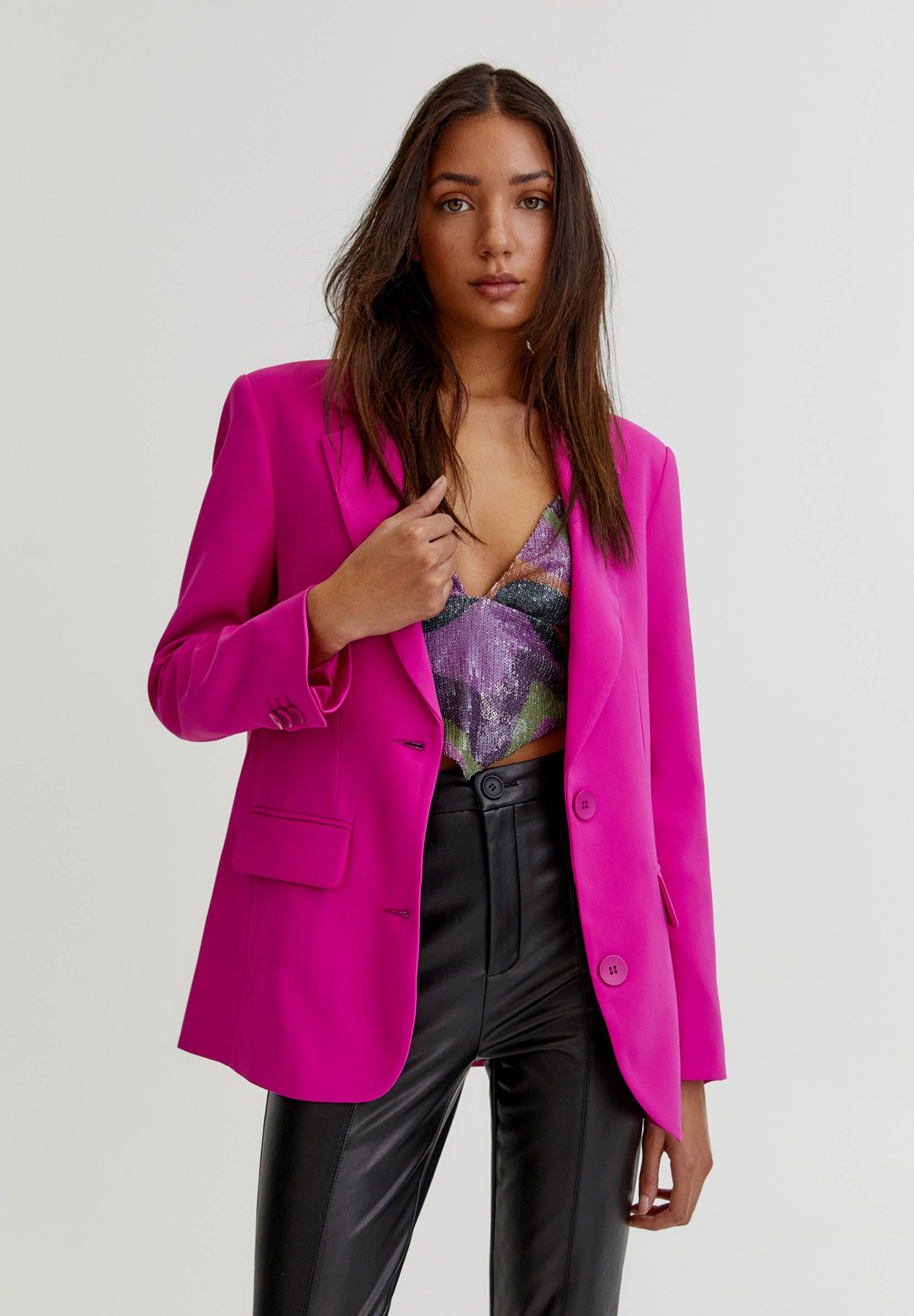 PULL\u0026BEAR MASCULINE LAPEL COLLAR 