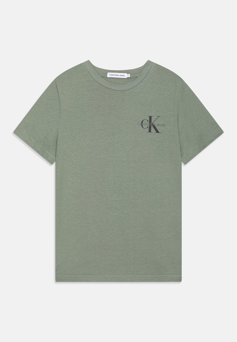 Calvin Klein Jeans CHEST MONOGRAM UNISEX - Paprasti marškinėliai - meteor green