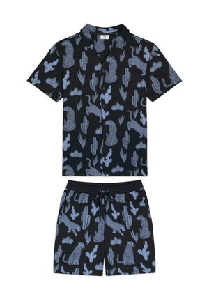 Chelsea Peers MIDNIGHT LEOPARD PRINT SET - Pyjama set - dark blue