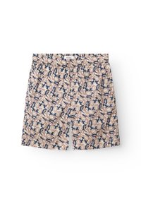 Herrebadeshorts med elastisk talje, med blomsterprint i beige og marineblå. Letvægtsstof med afslappet pasform.