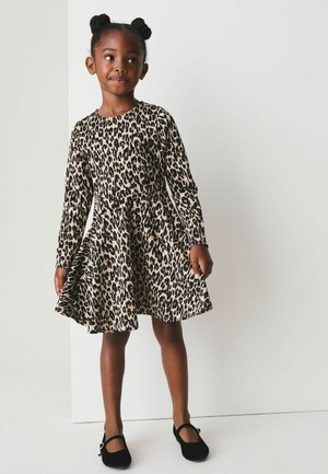 Next, LONG SLEEVE SKATER DRESS - Vapaa-ajan mekko - leopard animal print