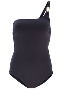 Mint Velvet ONE SHOULDER TUMMY CONTROL - Plavky - black