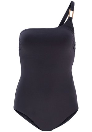 ONE SHOULDER TUMMY CONTROL - Peldkostīms - black