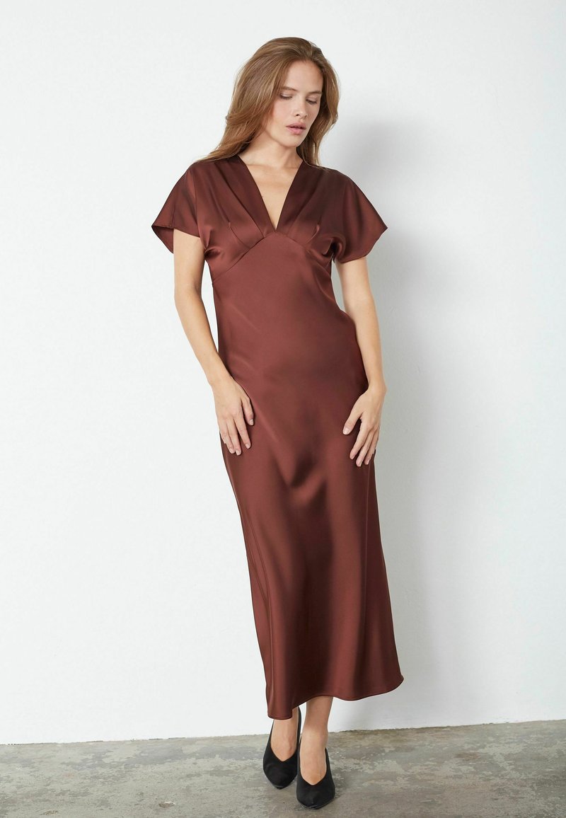Co'couture SAFIRA - Maxi dress - dark brown - Zalando Co'couture SAFIRA - Maxi dress - dark brown - Zalando
