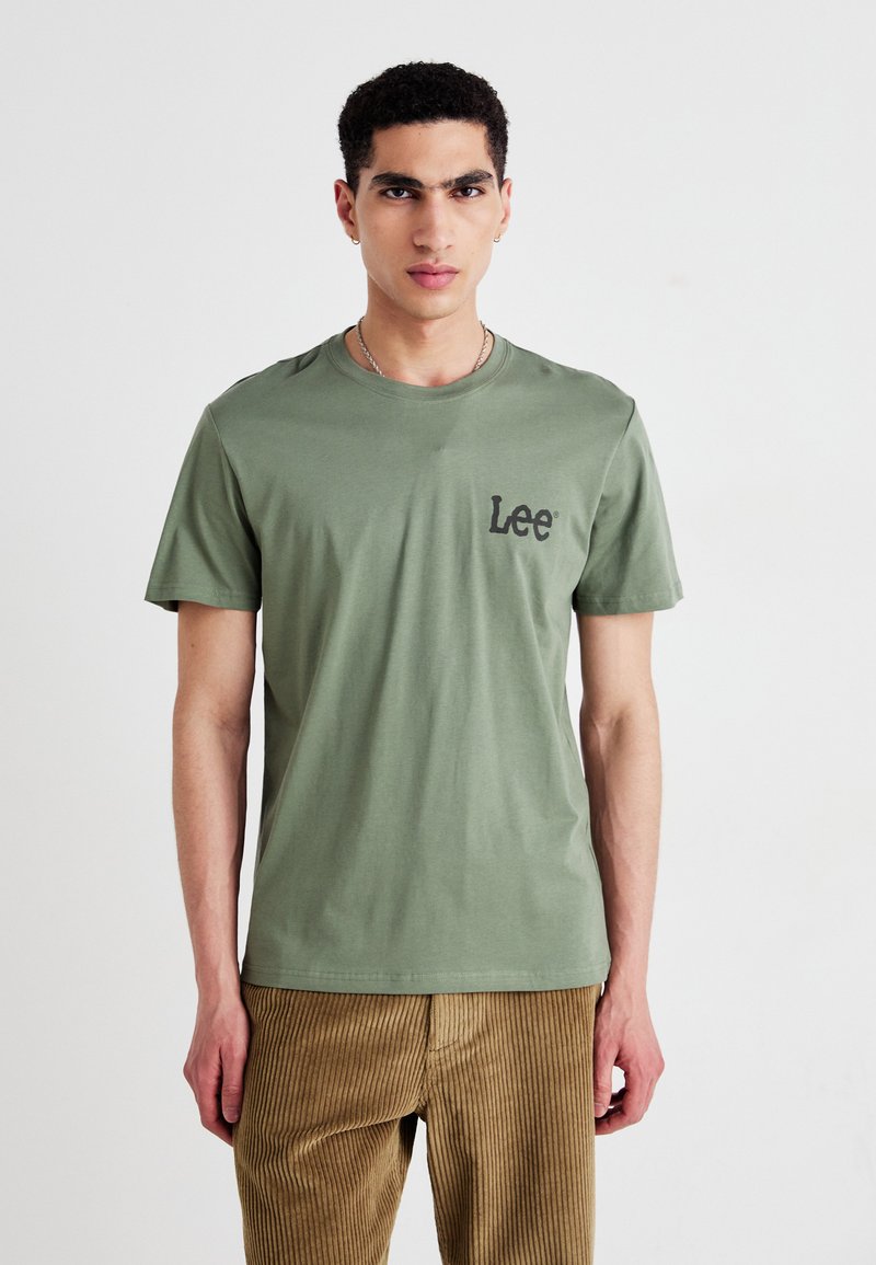 Lee MEDIUM WOBBLY TEE - Camiseta básica - olive stone