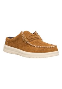 HEYDUDE WALLY NXT MULE - SLIP-ON SCHUHE - Mokassin - brown white