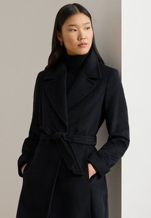 Lauren Ralph Lauren BELTED WOOL BLEND WRAP COAT - Mantel - black