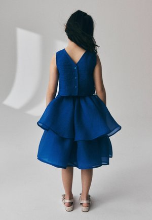 Next, REGULAR FIT - BLOUSE AND RARA SKIRT SET - Pliceret nederdel /Nederdele med folder - blue