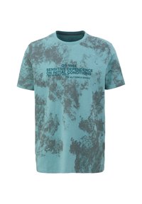 QS MIT ALL-OVER - T-shirt print - helles türkis