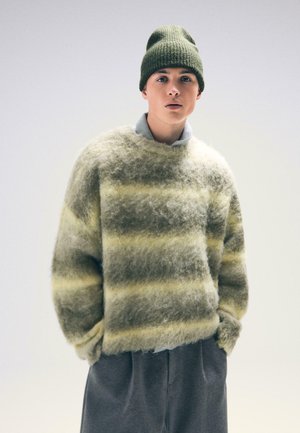 STRIPED  - Pulóver - dark green