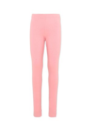 Zachte roze legging met volledige lengte en een aansluitende elastische tailleband, ontworpen voor een gladde, aansluitende pasvorm.