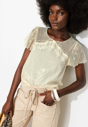 Promod, BLOUSE BRODÉE - Blouse - ecru