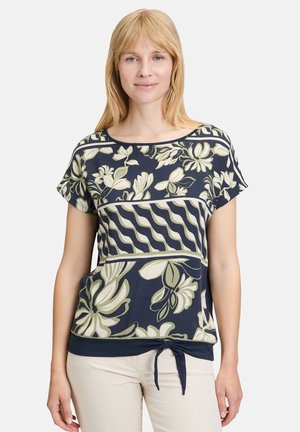 Print T-shirt - dark blue green