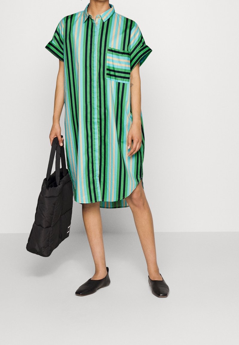 monki striped shirt dress Monki Shirt dress - multi-coloured - (Pre-owned)