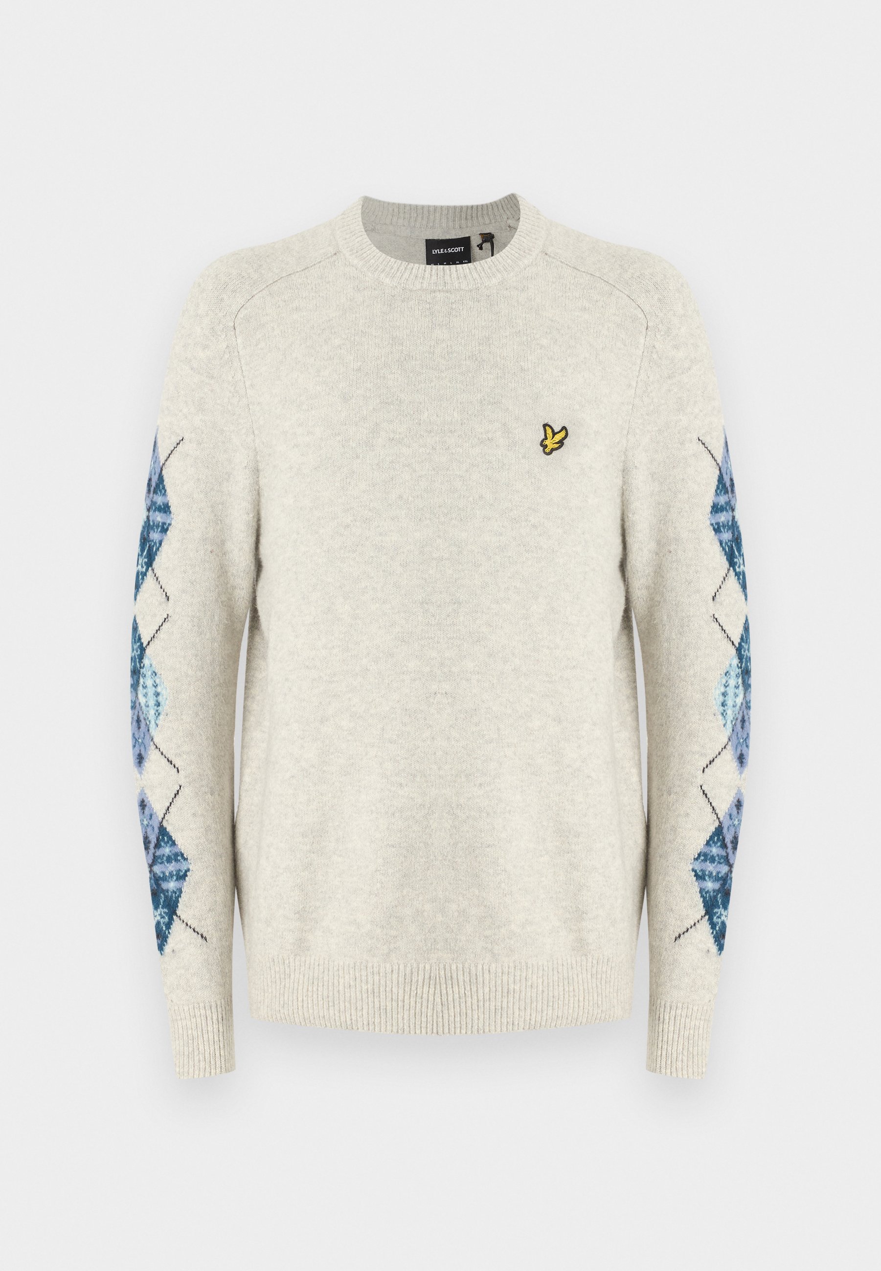 Lyle & Scott ARGYLE SLEEVE - Jumper - argyle teal/teal - Zalando.co.uk