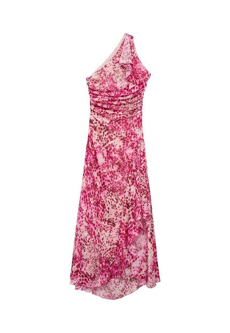 mango red and pink dress MANGO TAFFETA DRESS IN RED | CULT MIA
