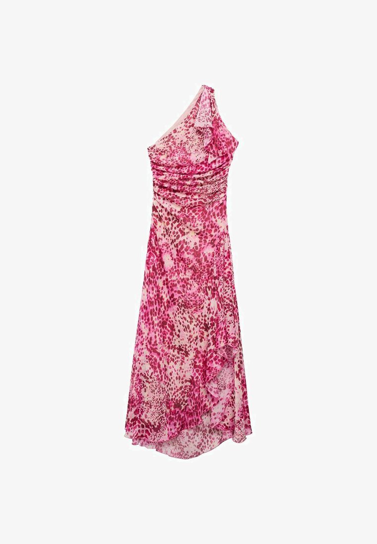 mango red and pink dress Mango NWT Red Pink Colorblock Asymmetrical Maxi Dress 4 6 8