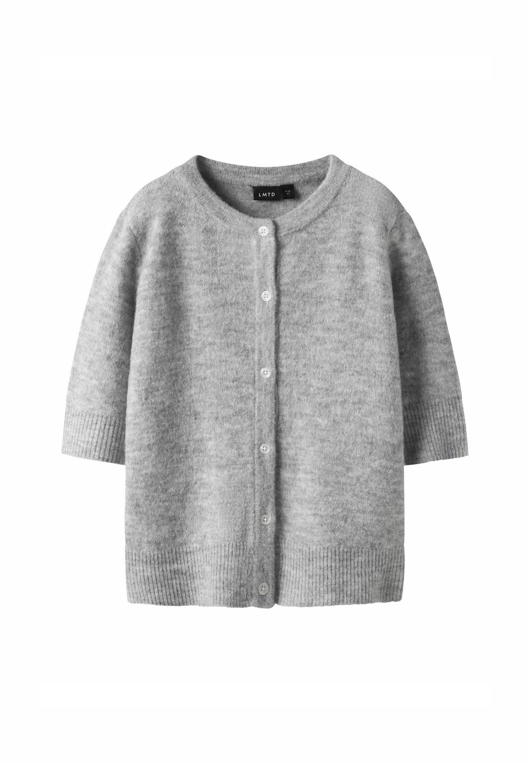 LMTD KURZARM Strickjacke light grey melange/grau Zalando