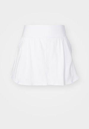 Jupe sportive blanche avec une taille ajustée, design évasé et poches latérales. Fabriquée en tissu léger et extensible pour une liberté de mouvement.