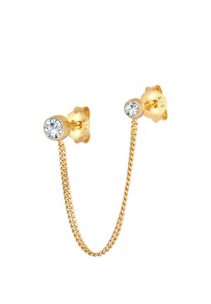 SPARKLING BASIC DUO - MIT KRISTALLEN VON SWAROVSKI® - Örhänge - gold-coloured