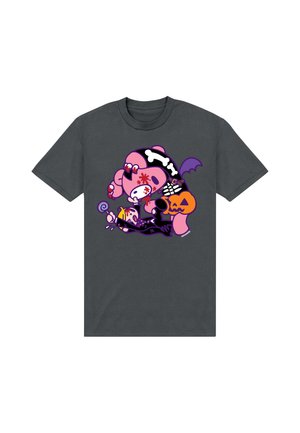 Henry Tiger, GLOOMY BEAR GLOOMY ATTACKS PITY FOR HALLOWEEN TRICK OR TREAT CANDY - T-shirts print - charcoal grey