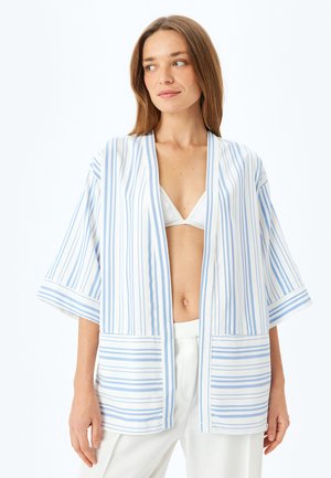 Koton STRIPED KIMONO - Chaqueta fina - blue