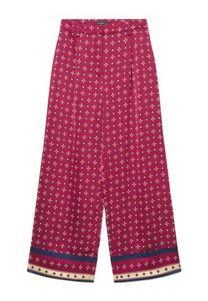 Calliope, PANTALONE LUNGO FANTASIA - Pantaloni - var bordeaux